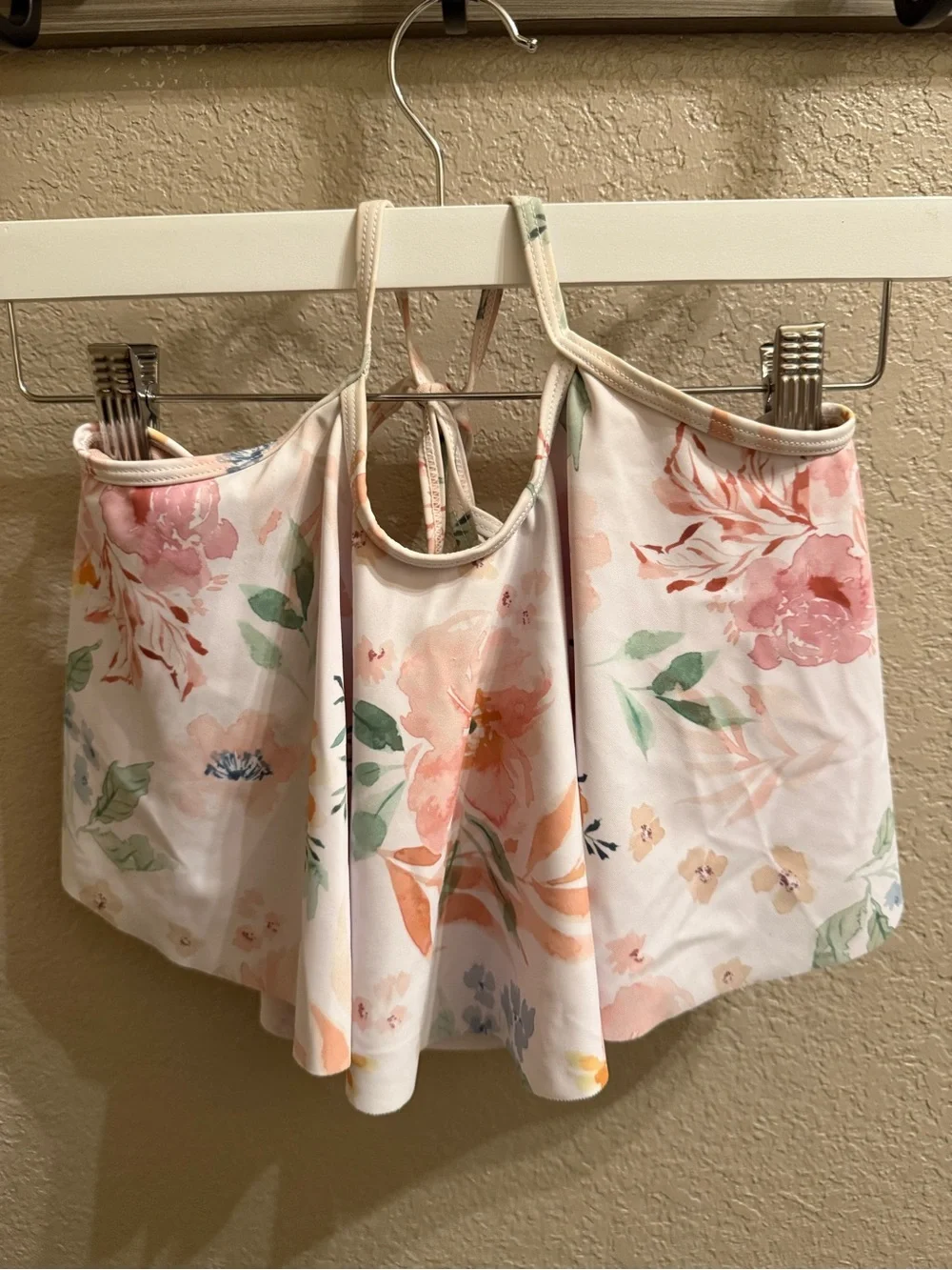 Girl’s Floral Halter Swim Swing Top